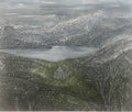 Mountain Lake and Cabin
