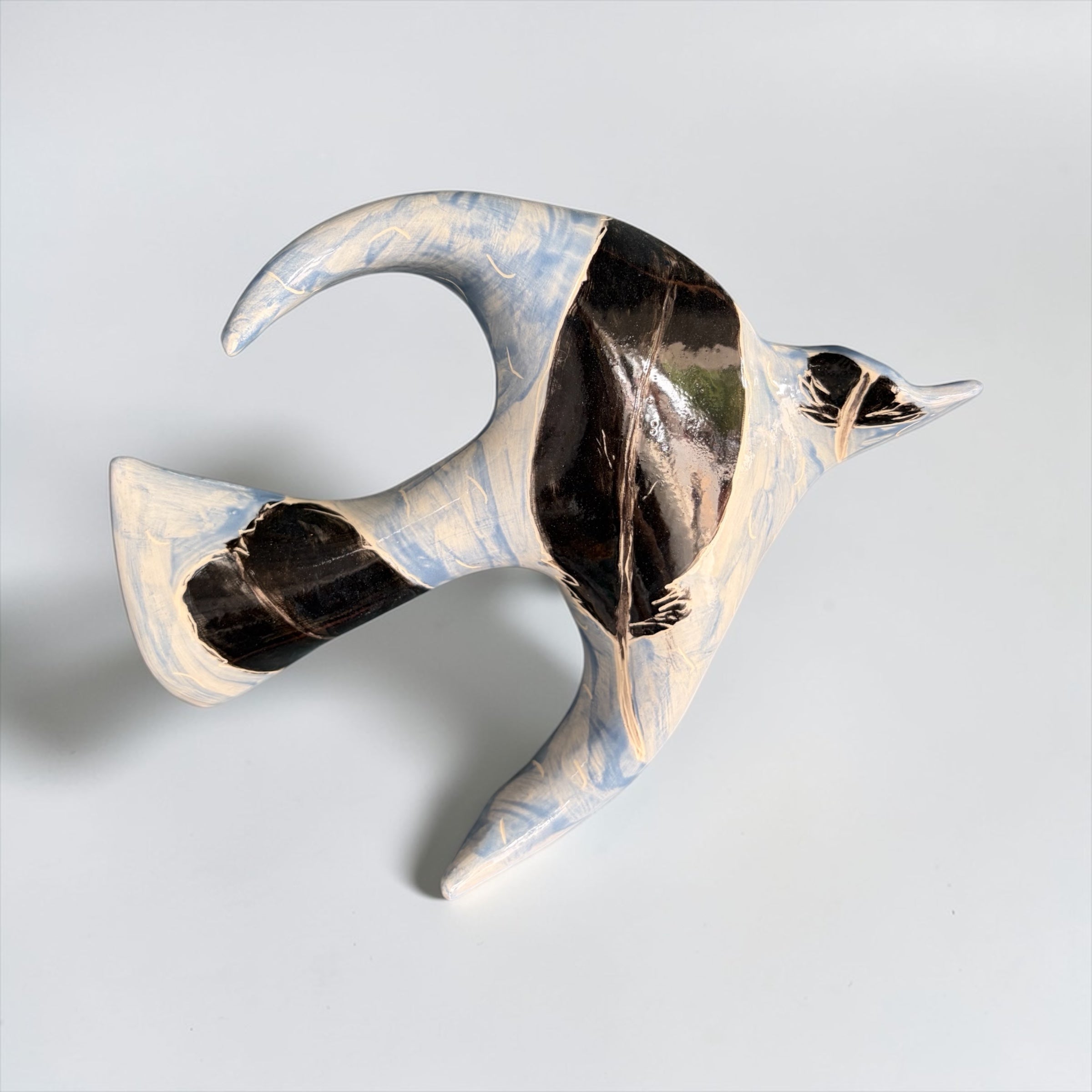 Flying Bird with Bower Bird Feather