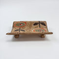 Soap Dish with Beige and Orange Circles