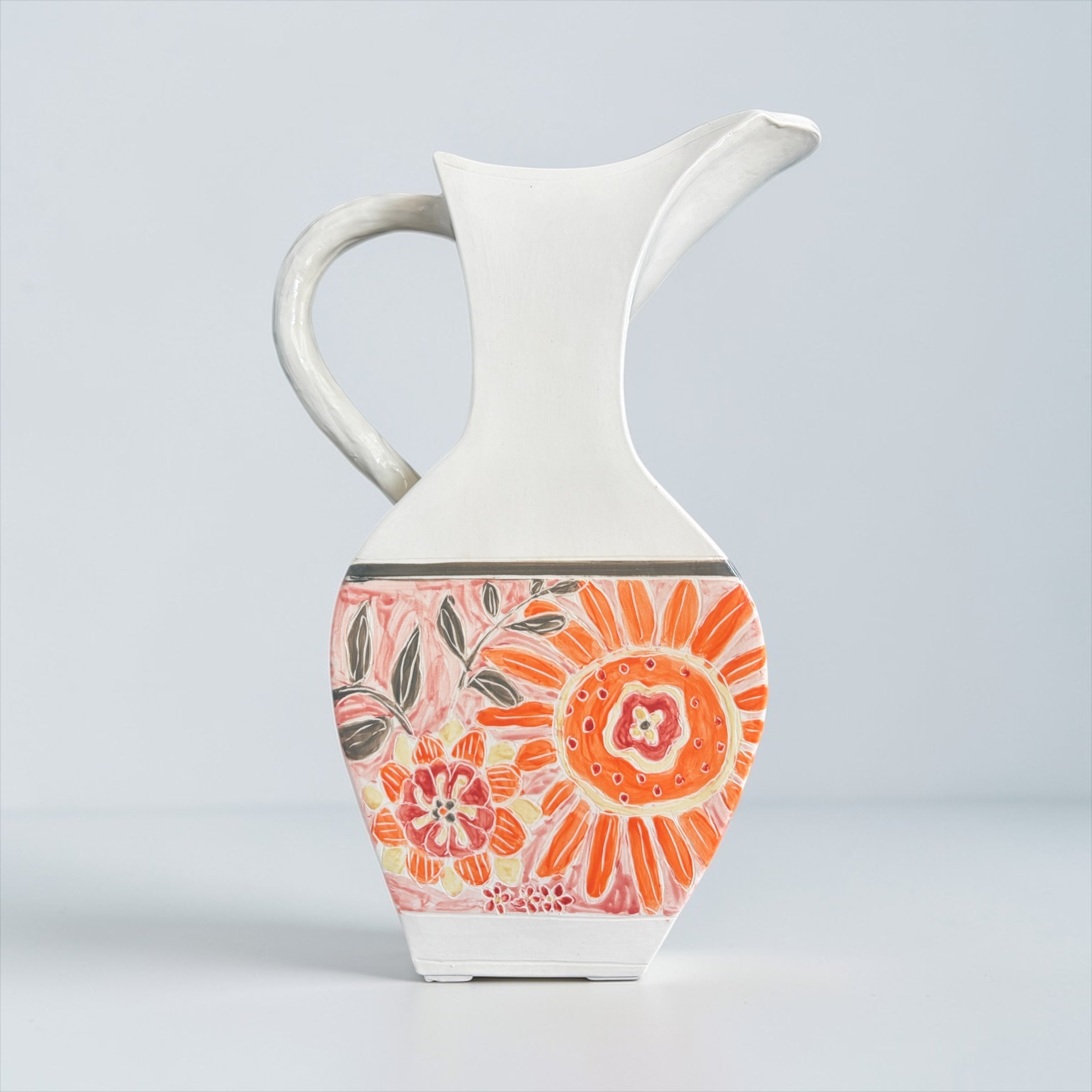 Tall Jug with Orange Flowers