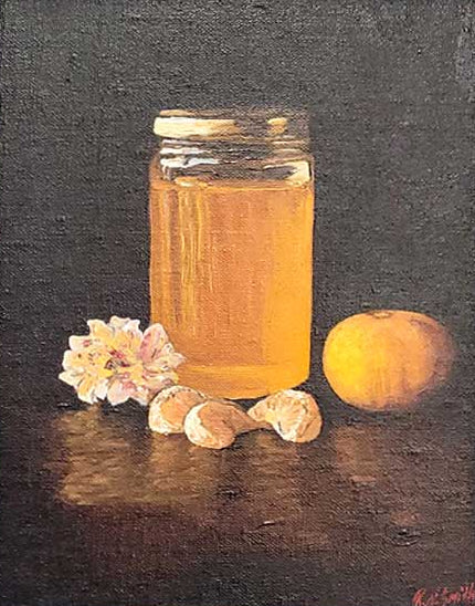 Jar of Honey with Mandarins